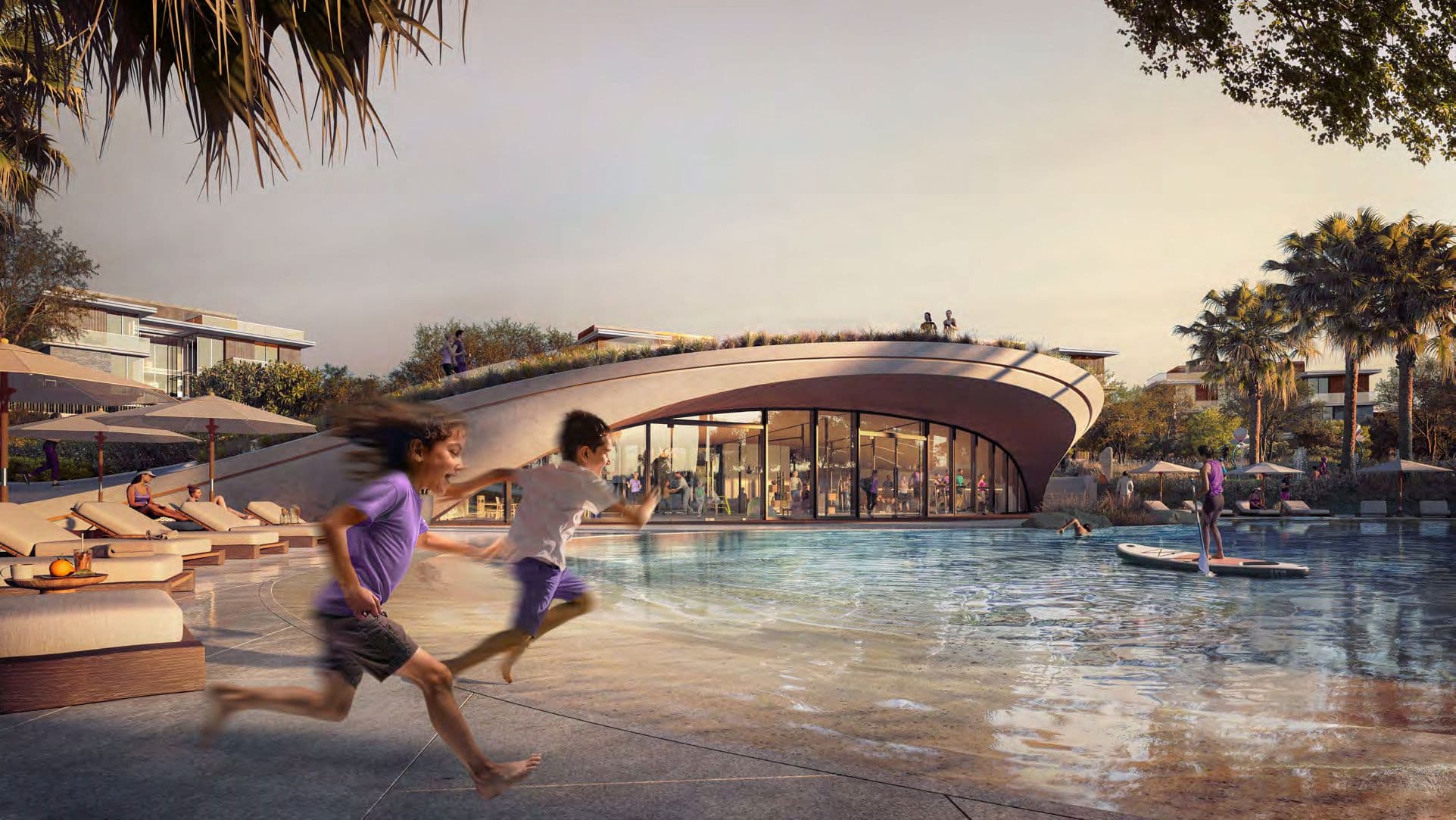 Athlon — clubhouse and lagoon