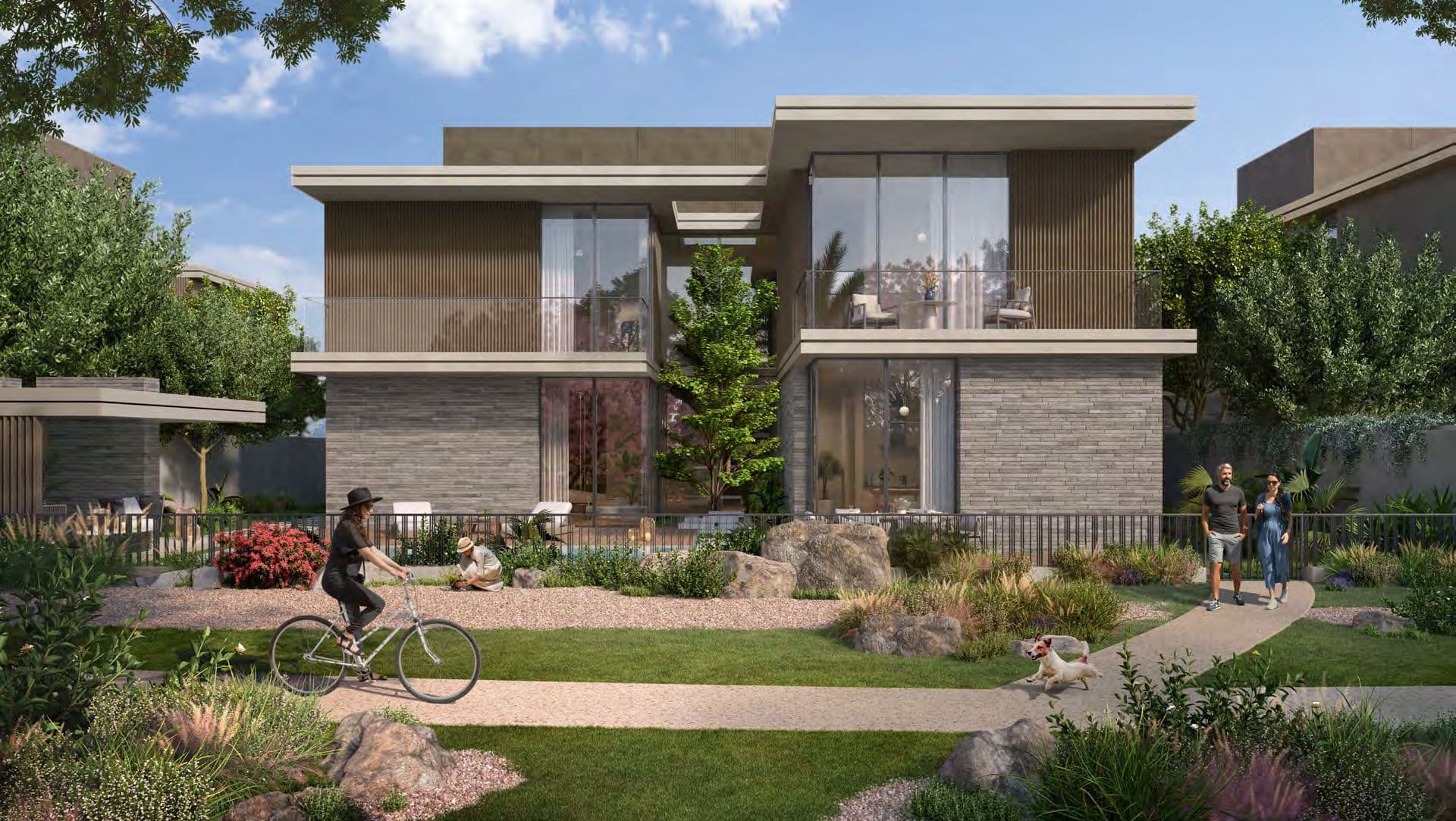 Athlon — villa from the garden walk
