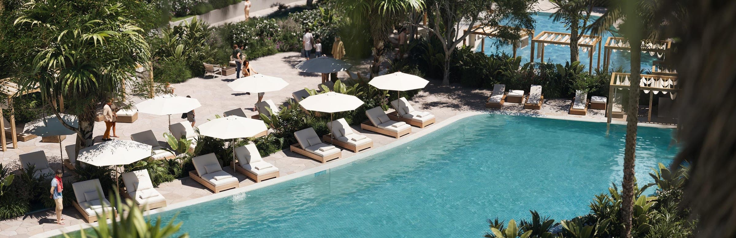 The Dubai Beach EDITION — family pool terrace